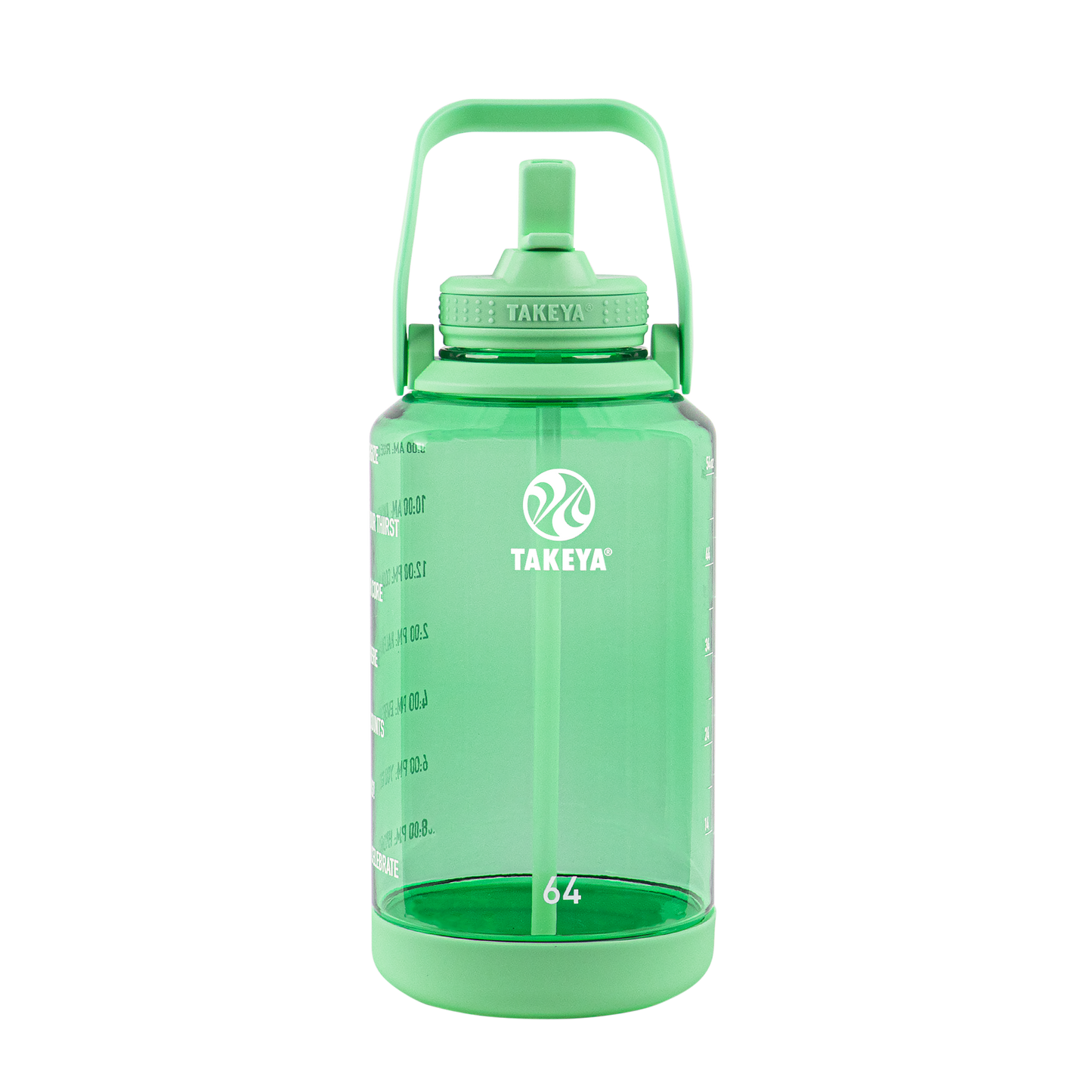 tritan-motivational-water-bottle-with-straw-lid-i1 54101-Tritan-Straw-Motivational-64-PistactioGreen-front.png