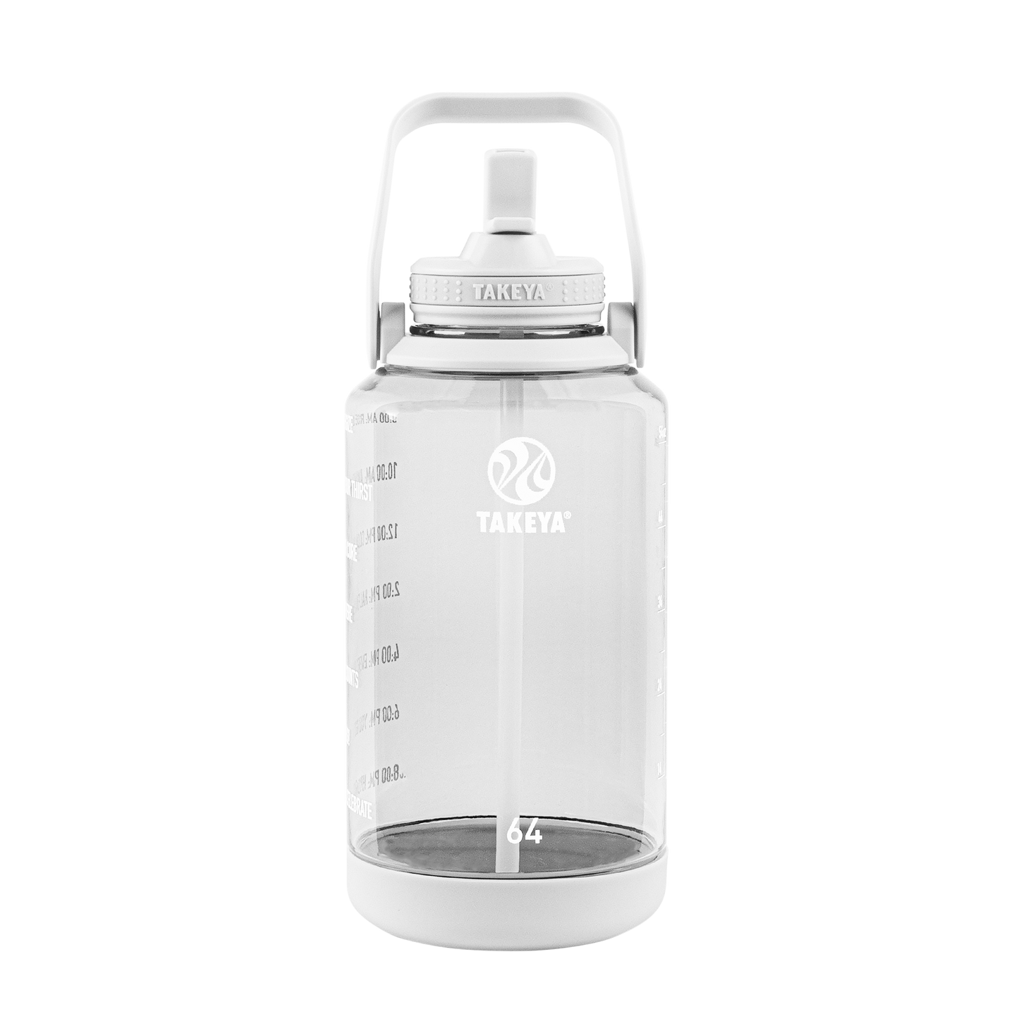tritan-motivational-water-bottle-with-straw-lid-i1 54142-Tritan-Straw-Motivational-64-WhiteCloud-front.png
