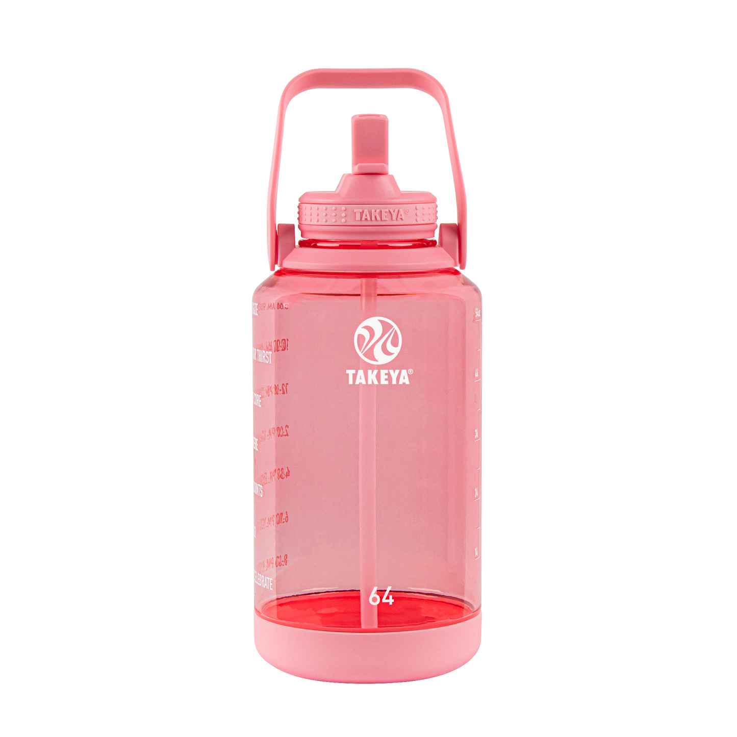 tritan-motivational-water-bottle-with-straw-lid-i1 54143-Tritan-Straw-Motivational-64-FlutterPink-front.png